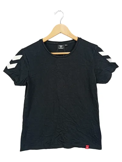 Hummel Herren T-Shirt Schwarz Gr. S Sportlich Baumwolle