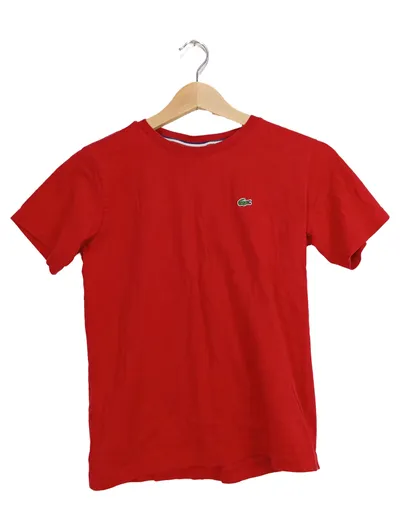 Lacoste Kinder T-Shirt Rot Gr. 152 Casual Baumwolle
