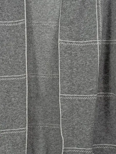 Betty & Co Damen Strickjacke mit Kapuze kariert Gr. 44/XXL Grau