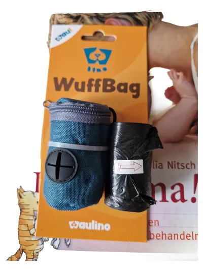 waulino WuffBag Kotbeutelspender Petrol für Hunde inkl. Rolle