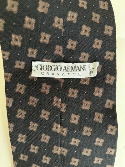 Giorgio Armani Herren Krawatte Seide Mehrfarbig Business Grafisch