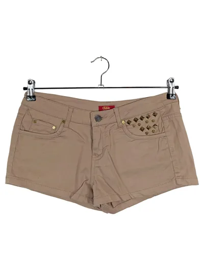 Buffalo London Damen Shorts Gr. 36 Beige Nieten Casual