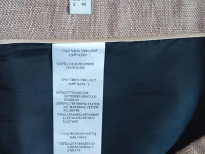 1.2.3 Paris Damen Leinenrock Gr. 44 Beige Schwarz Elegant
