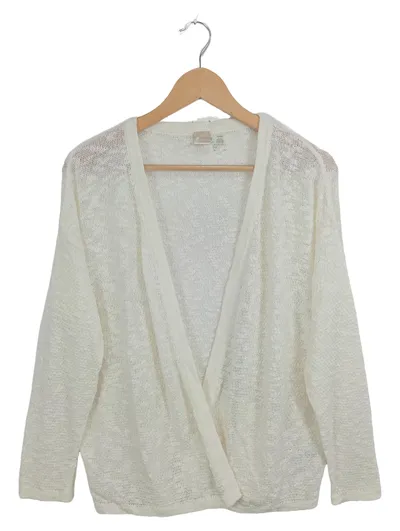ROXY Damen Strickjacke Weiß Gr. 36/S Casual Langarm