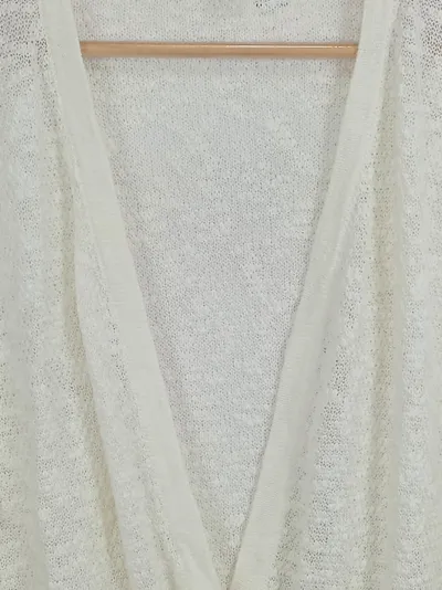 ROXY Damen Strickjacke Weiß Gr. 36/S Casual Langarm