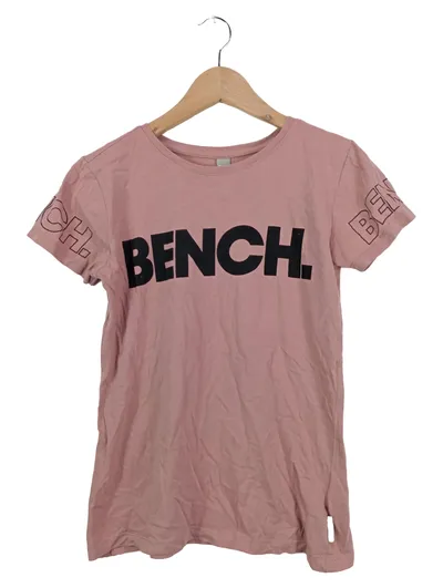 Bench Kinder T-Shirt Rosa Gr. 164-170 Casual Logo Print Baumwolle