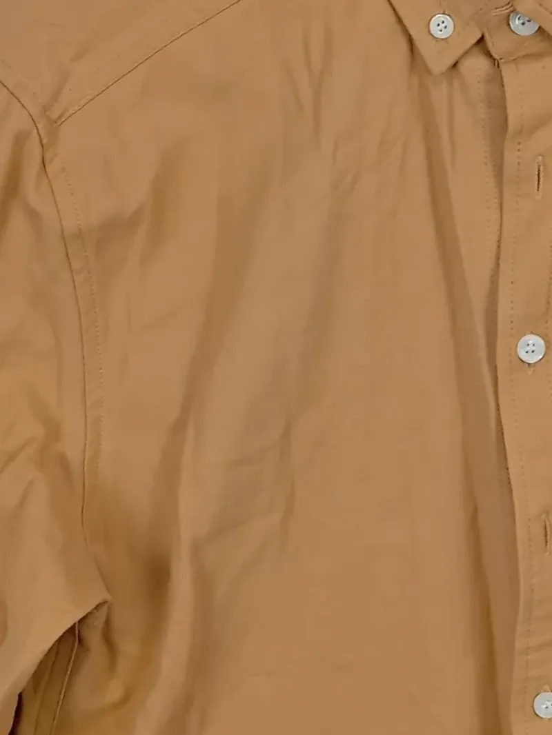 Blakely Clothing Herren Business Hemd Gr. S Beige Baumwolle Langarm 2
