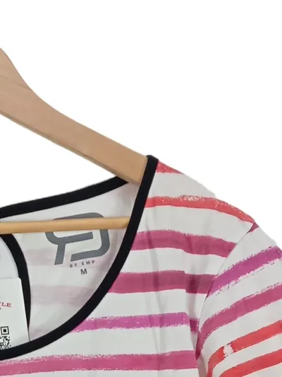 EMP Damen T-Shirt Gestreift Mehrfarbig Gr. M Baumwolle Casual