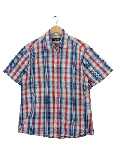 Rick Armand kariertes Kurzarmhemd Herren 40/L Mehrfarbig Casual
