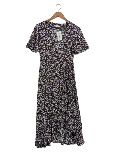 GIZART Damen Sommerkleid Gr. 44/XXL Blumenmuster Mehrfarbig Casual Midikleid