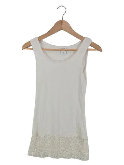VERO MODA Damen Unterkleid mit Spitze Gr. 36/S Beige Feminin
