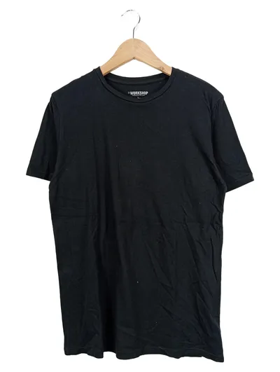 Workshop Herren T-Shirt Basic Schwarz Gr. 50/L Baumwolle