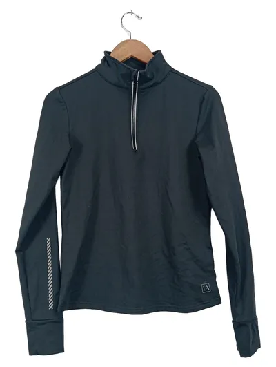 LASCANA Damen Langarmshirt Sportlich Schwarz Gr. 36/S Polyester