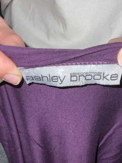 Ashley Brooke Damen Langarmshirt Lila Gr. 42/XL Casual Viskose