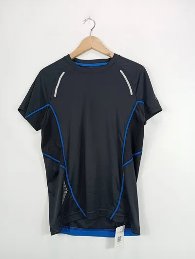 BMW Athletics Herren Sport Shirt Schwarz Gr. S Polyester Kurzarm