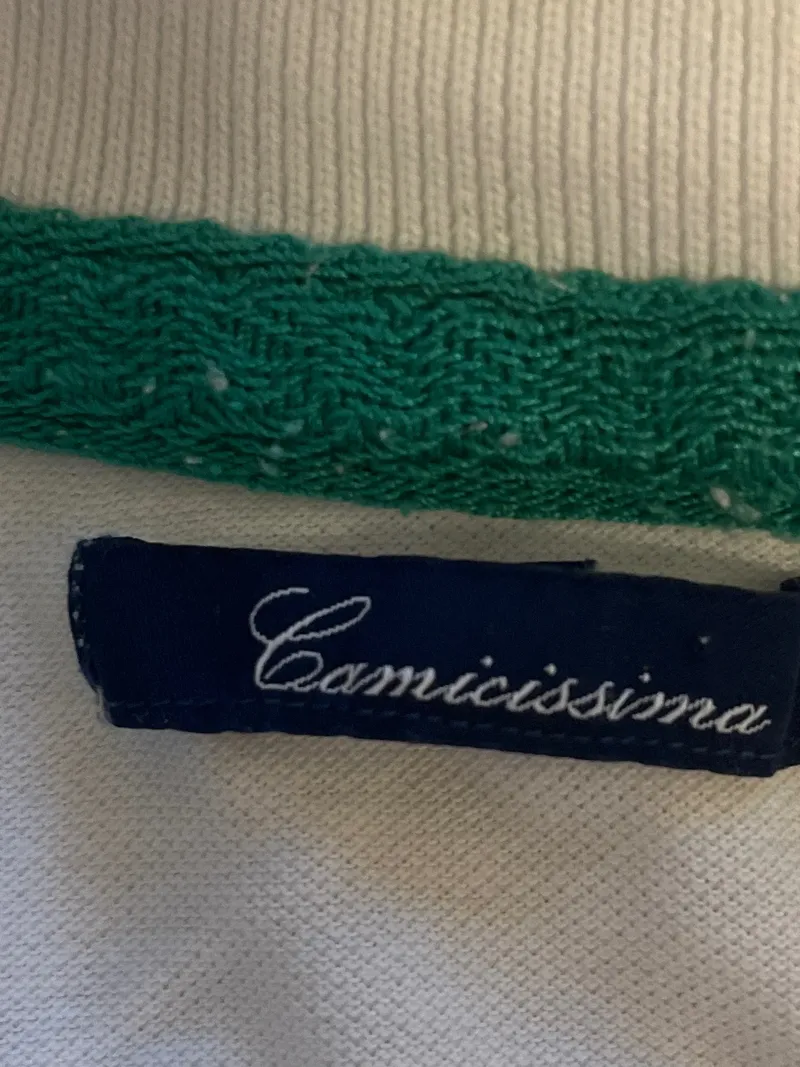 Camicissima Herren Poloshirt Weiß Gr. 38 Baumwolle Casual 5