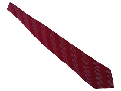 Armani Collezioni Herren Krawatte Rot Gestreift Seide Business 143x10cm