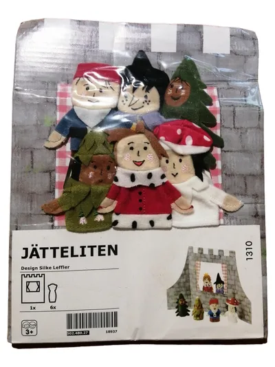 IKEA JÄTTELITEN Fingerpuppen Märchenfiguren Set Mehrfarbig Handpuppen