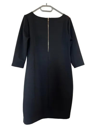 CARTOON Freizeitkleid Damen Gr. 38 Schwarz Blumenmuster Stickerei