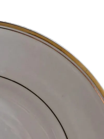 Jäger Platzteller Porzellan Weiß mit Goldrand 20 cm Klassisch