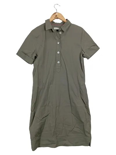 Bianca Damen Blusenkleid Hemdblusenkleid Gr. 38 Oliv Kurzarm Casual