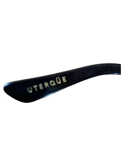 Uterqüe Damen Sonnenbrille Cat-Eye Schwarz Silber 100% UV Schutz
