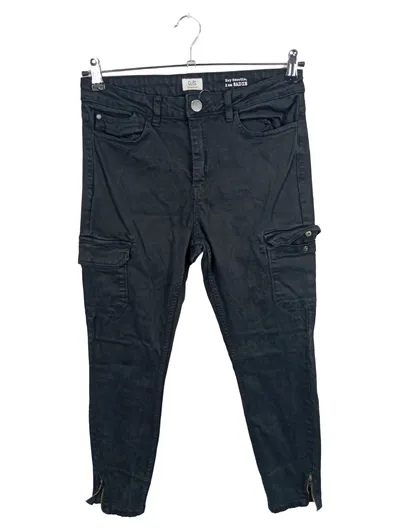 Q/S designed by Damen Cargohose Gr. 40 Schwarz Casual Sadie mit Reißverschluss