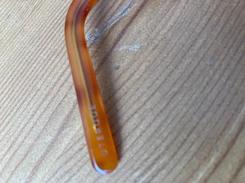 Uterqüe Damen Sonnenbrille Retro Rechteckig Tierdruck Kunststoff 15cm 4
