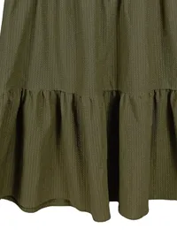 EIGHT2NINE Damen Strickkleid Langarm Oliv Gr. 36/S Casual Rippstrick 3