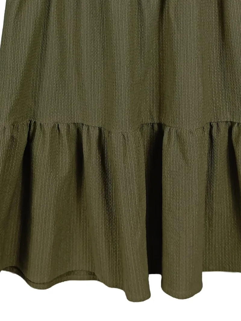 EIGHT2NINE Damen Strickkleid Langarm Oliv Gr. 36/S Casual Rippstrick 3