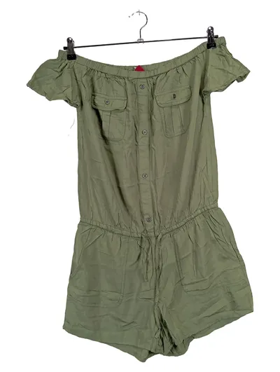 Buffalo London Damen Jumpsuit kurz Gr. 38/M Oliv Casual