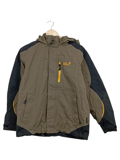 Jack Wolfskin Outdoorjacke Kinder Gr. 164 Oliv Texapore Kapuze
