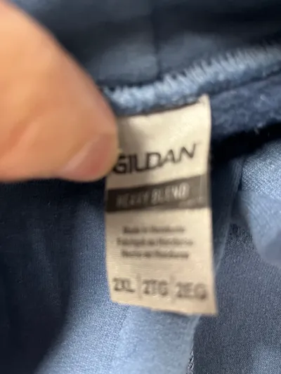 Gildan Heavy Blend Kapuzenpullover Herren Gr. 2XL Blau Hoodie