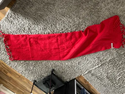 Uterqüe Damen Schal Rot Polyester Casual 220x55cm