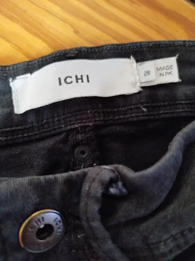 ICHI Damen Jeans Skinny Fit Gr. 28 Schwarz Casual
