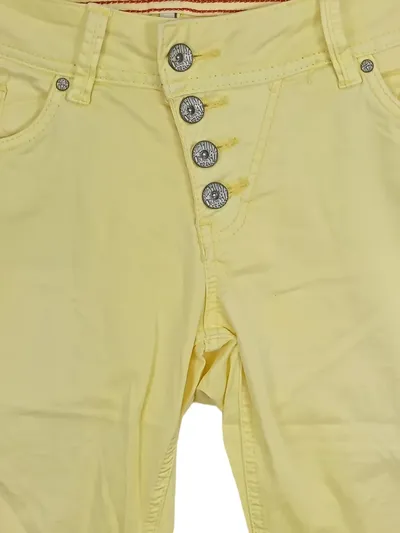 Buena Vista Damen Stoffhose Capri Gelb Gr. S Casual