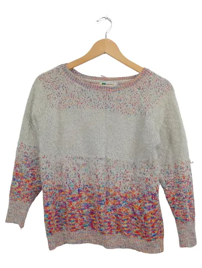 Lesara Damen Pullover Gr. 38/M Mehrfarbig Farbenfroh Meliert Strickpullover