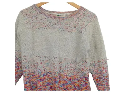 Lesara Damen Pullover Gr. 38/M Mehrfarbig Farbenfroh Meliert Strickpullover