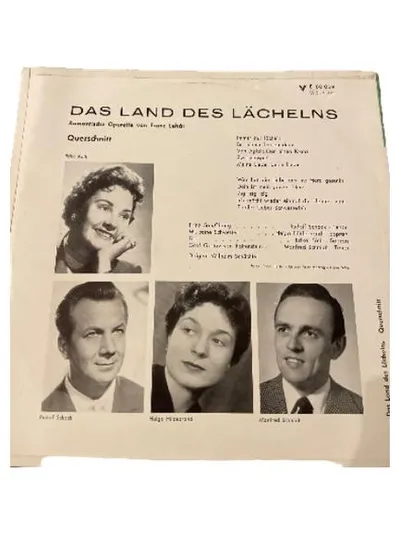 Das Land des Lächelns Vinyl LP Köth Schock Hildebrand Schmidt Electrola