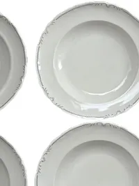 EPIAG Servierset Klassisch Weiß Porzellan Teller Soßenkännchen Geschirr Set 2