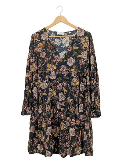 Rich & Royal Damen Tunikakleid Blumenmuster Gr. 42/XL Boho Viskose