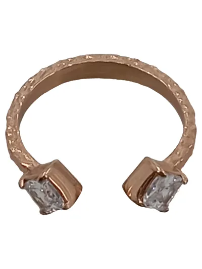 PURELEI Damen Ring Gold Roségold Zirkonia Steine Gr. 14 Modern