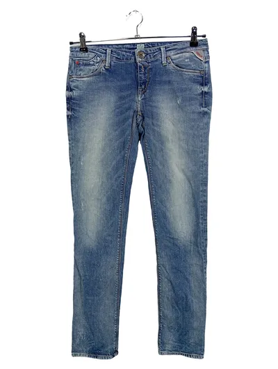 Replay Destroyed Jeans Damen Blau Gr. W29 L31 Casual Baumwolle Hose