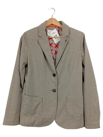 Blonde No. 8 Damen Blazer Gr. 38 Beige Fischgrät Business Sakko