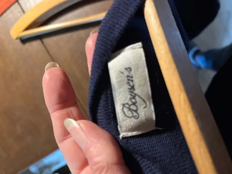 Boysen Damen Strickjacke Casual Blau Gr. 36/S Baumwolle Polyacryl 4