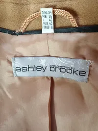 Ashley Brooke Damen Wollmantel Gr. 34 Beige Kaschmir Klassisch Elegant 2