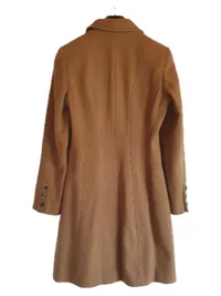 Ashley Brooke Damen Wollmantel Gr. 34 Beige Kaschmir Klassisch Elegant 3
