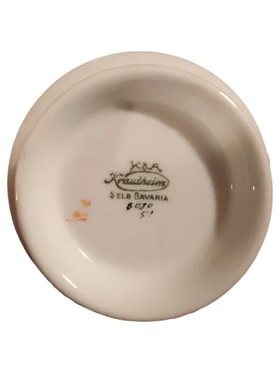 Krautheim Tasse Untertasse 8030 Vintage Blumen Porzellan Mehrfarbig 2tlg