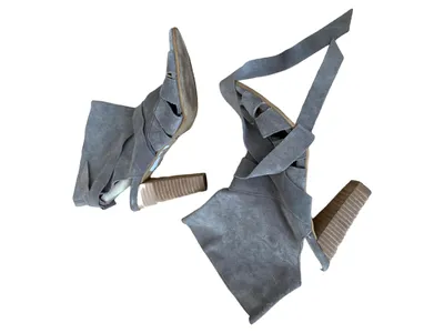 Minelli Damen Sandaletten Grau Gr. 37 Modisch Absatz 9cm