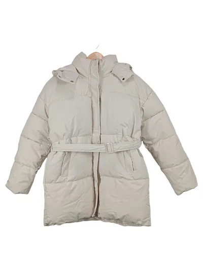 Xinxinfengge Damen Steppjacke Langarm Uni Beige Gr. M Polyester Gesteppt